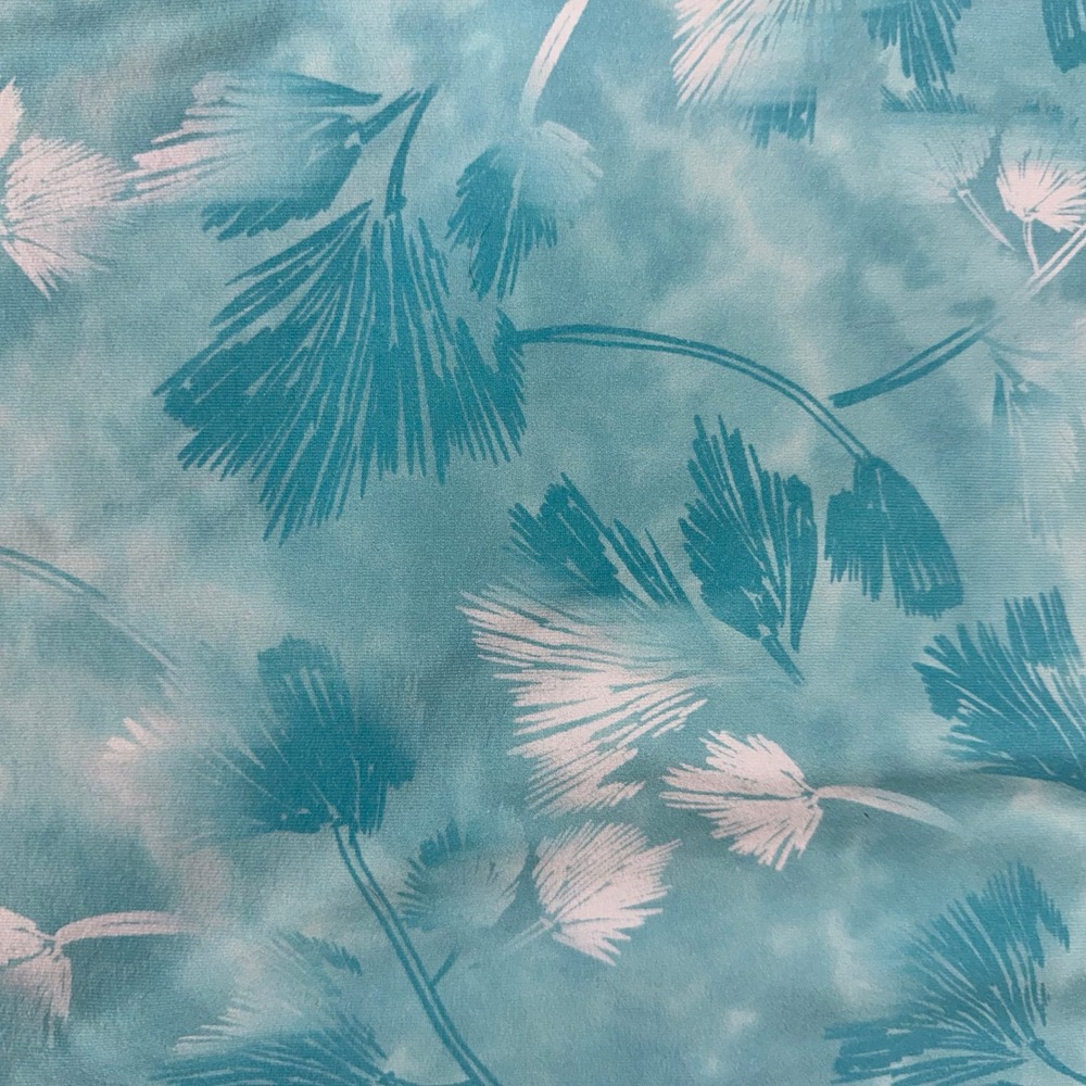 Title Nine Women's Teal Leaf Print Racerback Swing Dress‎ Size L - Picture 5 of 7